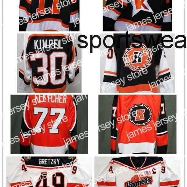 College Wears Thr Personalizza ECHL Fort Wayne Komets Uomo Donna Bambino 49 Brent Gretzky 30 Kimpel 100% ricamo Maglie da hockey economiche