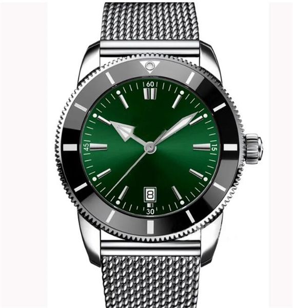 U1 Top AAA Bretiling Super-Ocean Мужские часы с вращающимся безелем из нержавеющей стали Автоматические механические часы с резиновым ремешком Светящиеся наручные часы