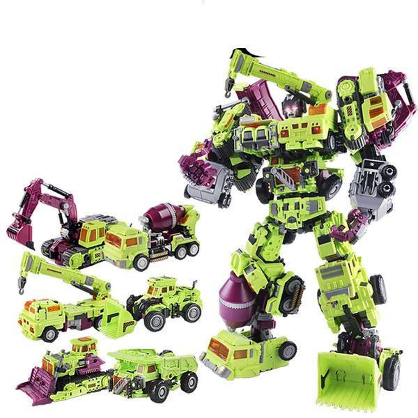 Action Figures Toy NBK Devastator G1 Trasformazione Combinatore Figura Modello di film KO JINBAO Deformazione Car Robot Scrapper Scavenger Giocattoli per bambini 231206