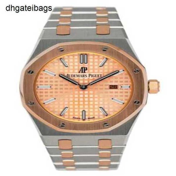 Audemar Pigue Watch Ap Abbey Royal Oak Quartz 67650SR Pembe Kadran Kağıt FRJ