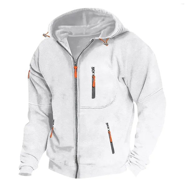 Jaquetas masculinas Homens Zipper Up Plush Hoodies Grosso Esportes Ao Ar Livre Correndo Com Capuz Ginásio Manter Quente Sportwear Casacos Fitness Roupas Masculinas