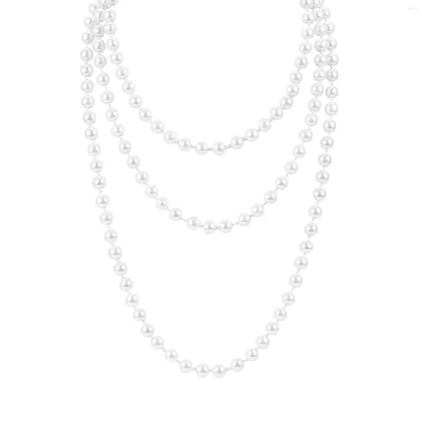 Anhänger Halsketten Modeschmuck Mädchen Frauen Lange Perlenkette Pullover Flapper Perlen Damen