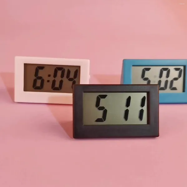 Relógios de mesa Relógio Bateria alimentada por LCD Display Modo de mudo livre espaço em pé de economia numeral de fácil leitura para várias ocasiões decoração de arte