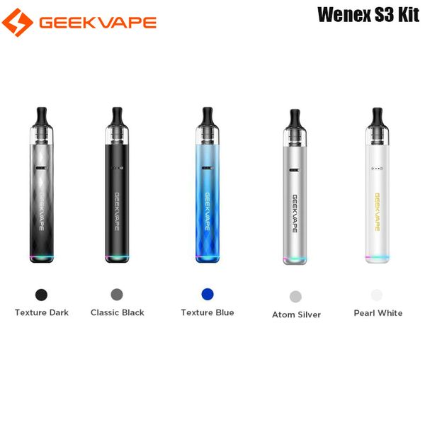 Original Geekvape Wenax S3 Pod Kit Stylus 3 18W Vape 1100mAh Akku 2ml S Kartusche 0,8/1,2 Ohm Verdampfer Elektronische Zigarette