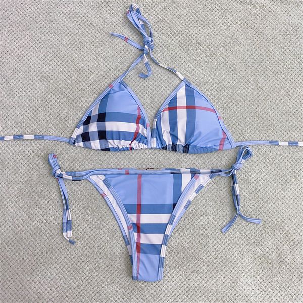 Marca estilista Bikinis feminino designer de trava de duas peças Tercearias Floral Classic Letters Swimwear Beach Luxury Bathing Suits de três pontos 16 cores