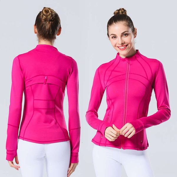 LU-352 Jaqueta de yoga feminina LL Define Workout Sport Coat Fitness Sports Quick Dry Activewear Top Sólido Zip Up Moletom Sportwear Venda quente