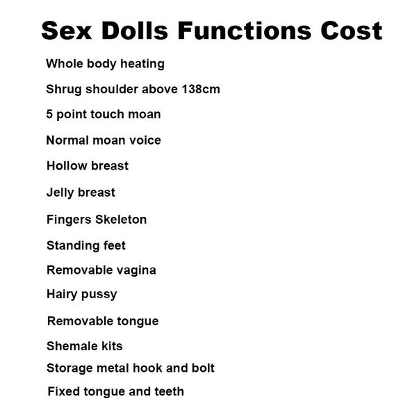 JD Beyond Sex Dolls Função Extra Link Removível Vagina Encolher Ombro Geléia Peito Buceta Peluda Gemido Som Aquecimento Pés em Pé Esqueleto de Dedo etc.