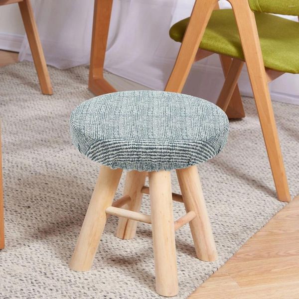 Capas de cadeira 4 Pcs Assento Stool Capa Bar Protetor Redondo Substituição Elástica Slipcover