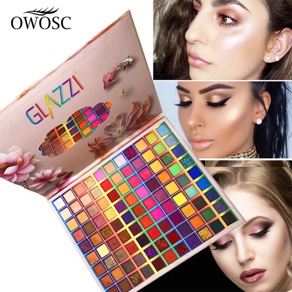 Sombra de olho OWOSC 99 cores paleta de sombra glitter shimmer pó fosco kit de maquiagem cosmética 231207