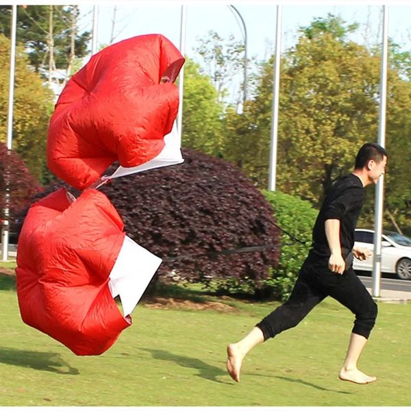 Chute de corrida para treinamento de velocidade de futebol, pára-quedas de arrasto para futebol ao ar livre, chute de velocidade de corrida, equipamentos de treinamento físico, guarda-chuva de resistência 231207