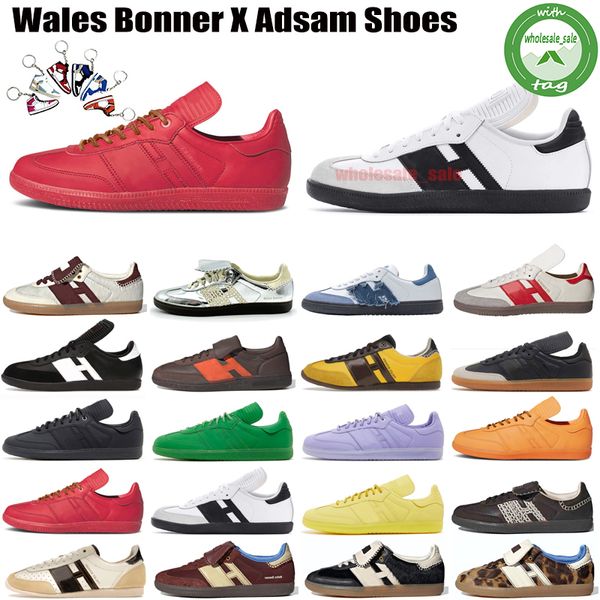 Wales Bonner Sliver Gold Sneaker Scarpe casual Classics Fox Marrone Crema Bianco Mistero stampa leopardo Mens Designer Uomo Donna Pharrell Humanrace Walking Trainer 36-45