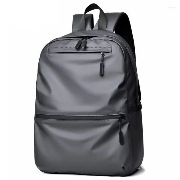 Zaino da uomo impermeabile Oxford grigio casual per laptop da 15,6 pollici