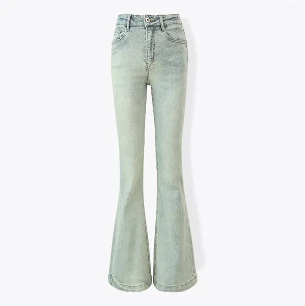 Jeans da donna Hickory-Jeans online Fabbrica fatta in casa Processo di lavaggio in stile americano retrò con design vintage a vita alta e altoparlante sottile
