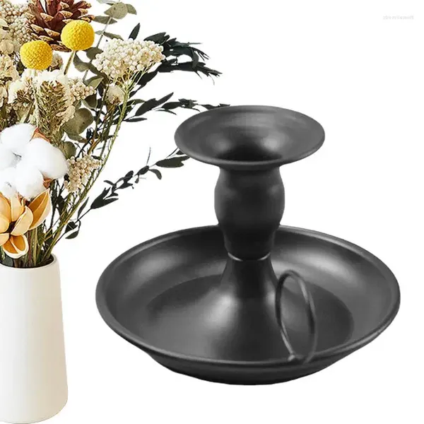 Kerzenhalter Eisenhalter Kreativer hohler Kerzenständer für romantische Atmosphäre Handheld Taper Cup Tabletop