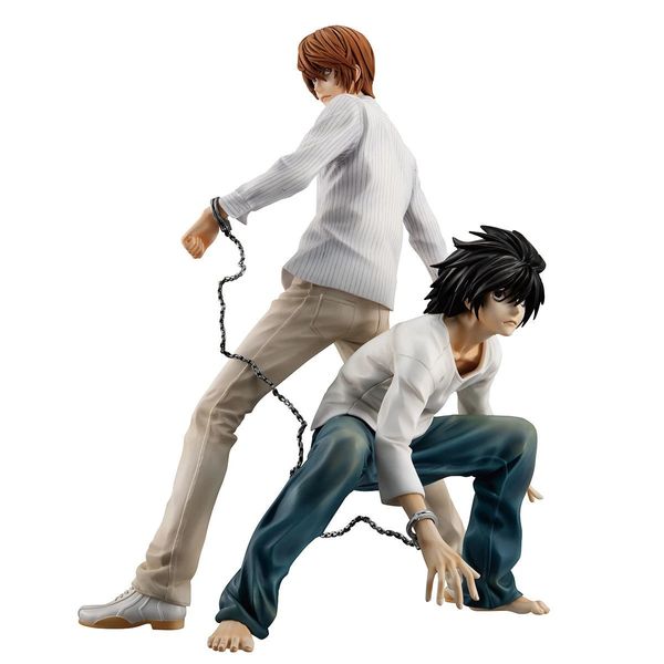 Aktionsspielfiguren 24 cm Death Note Anime Figur Light Yagami L Actionfigur 1160# Yagami Light 1200# L Lawliet Figur Sammlerstück Modell Puppenspielzeug 231207