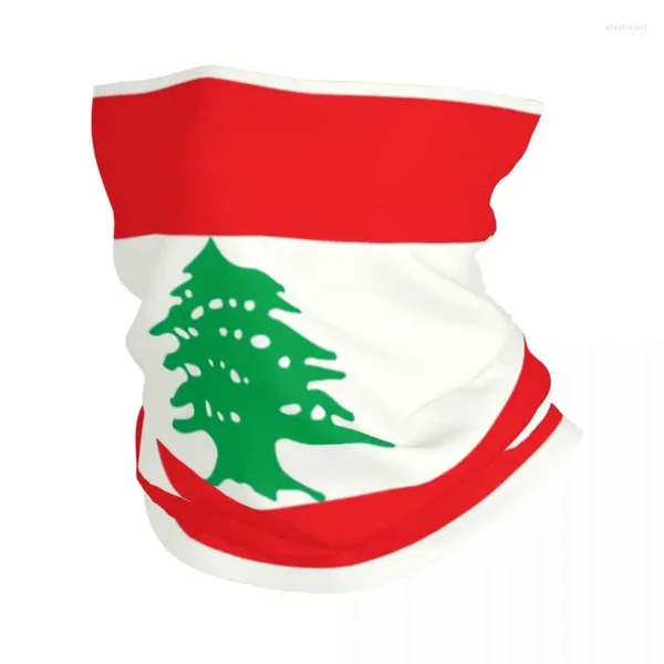 Банданы Ливанский флаг Ливана Бейрут зимняя повязка на голову теплые для шеи мужские и женские лыжный шарф-трубка для кемпинга лицо бандана гетры