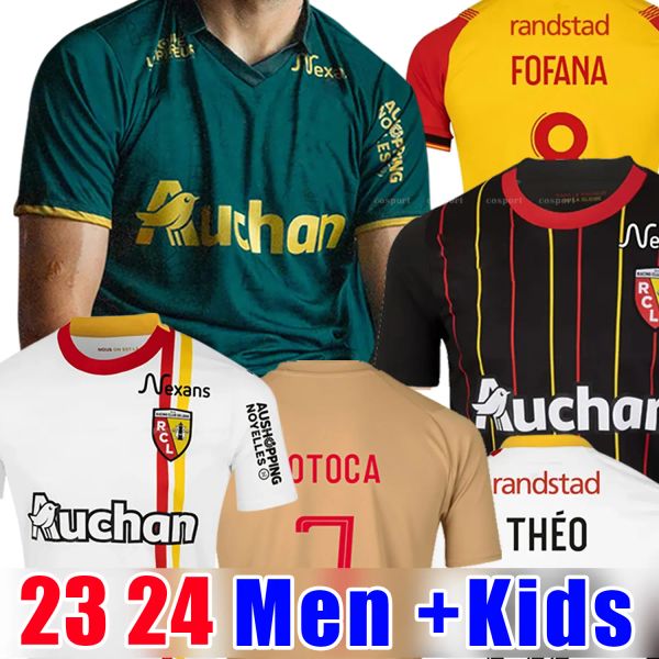 Maillot RC Lens 23 24 Maglie da calcio Casa Trasferta Saint-Barbe Special KAKUTA FULGINI DIOUF SPIERINGS GANAGO SOTOCA WAHI 9 Maglia da calcio 2023 Bambini Fan TERZA VIA 521