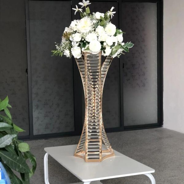 3 pçs acrílico peça central do casamento peças centrais da mesa de cristal 80 cm pilar estrada leva festa vaso decoração diy