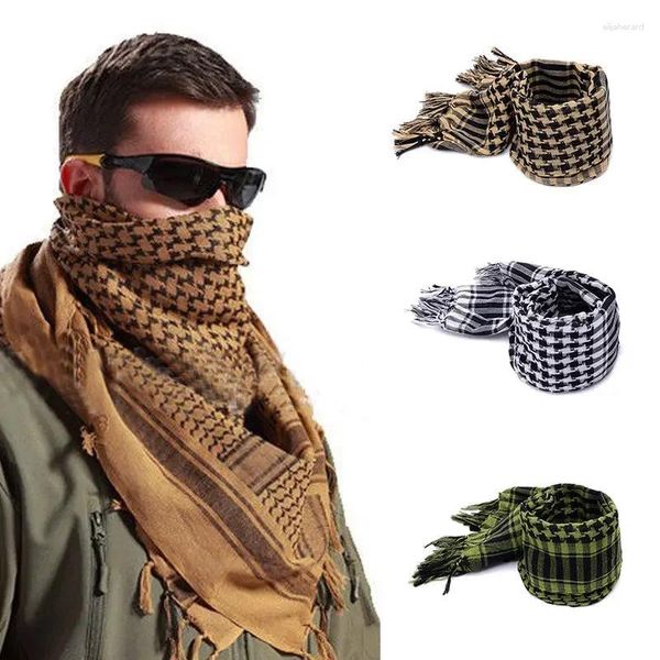 Bandanas Sommer Frauen Taktische Arabischen Schal Männer Mode Leichte Hijab Frühling Armee Plaid Kopf Warm Halten 2024