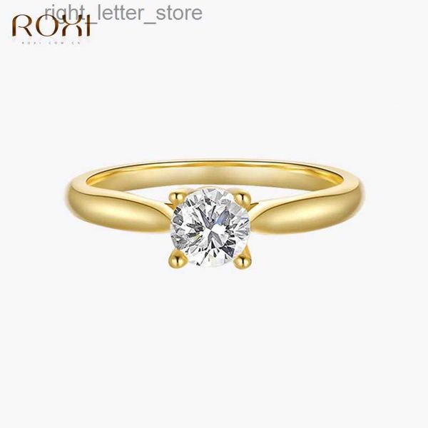 Кольцо-пасьянс ROXI Изысканные хрустальные кольца для женщин Обручальные кольца на палец Стерлингового серебра 925 пробы Обручальное кольцо Ювелирные изделия anillos Bague Femme YQ231207