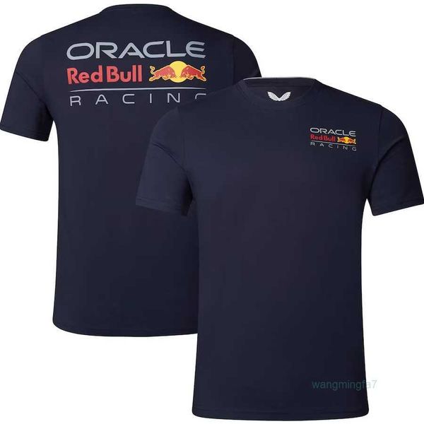 Camisetas masculinas ao ar livre 2023 verão F1 Team Racing Suit Camisa masculina de manga curta com gola polo Secagem rápida e respirável Ydny