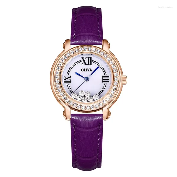 Orologi da polso Orologio da donna semplice e naturale, pieno di diamanti, impermeabile, alla moda, premium, leggero, confessione