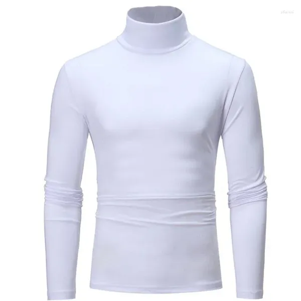 Ternos masculinos a2846 camiseta para masculino outono primavera casual manga longa camisa de fundo básica masculina magro-ajuste topos