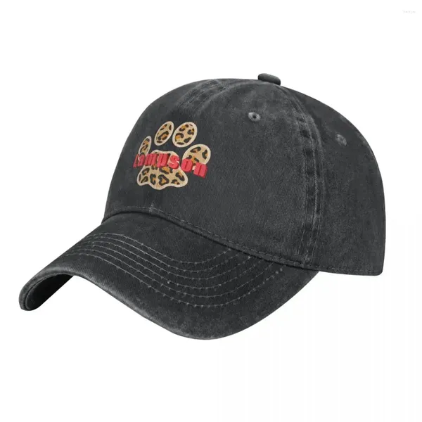 Ball Caps Lampson Leopard Baseball Cap Strand Hut Flauschig Für Frauen Männer