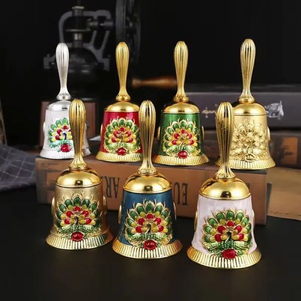 Sino de chamada de mão ouro prata multi-purpose sinos para artesanato decoração de casamento alarme escola igreja bar hotel vintage sino