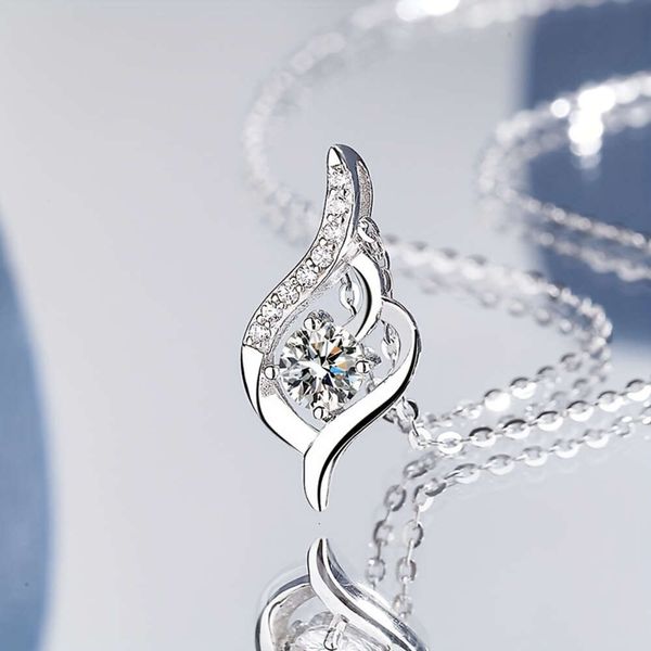 Moiss 1 pezzo di collana in argento sterling con ciondolo ala con confezione regalo