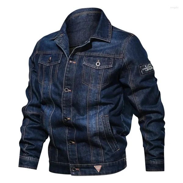 Männer Jacken Frühling Herbst Denim Baumwolle 2023 Mode Lässig Jeans Straße Slim Fit Hohe Qualität Bomber Jacke Für Männer