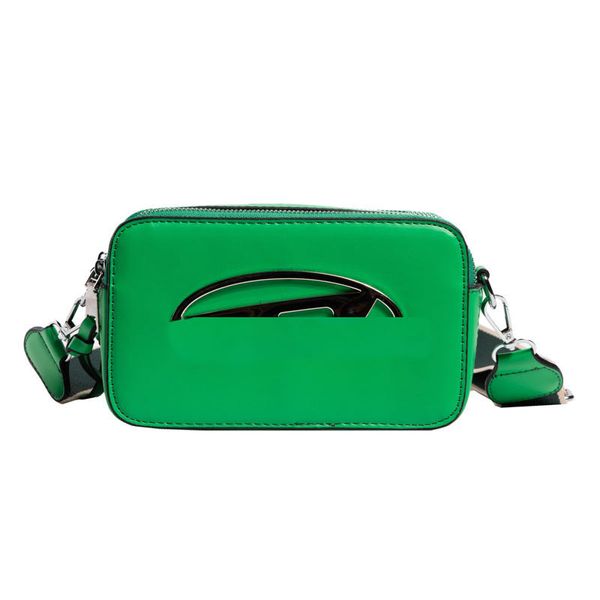 Дизайнерская сумка Snapshot Разноцветная сумка для фотоаппарата Классическая мини-сумка Mark Сумка Женская сумка через плечо с широким ремнем Модный кожаный блестящий ремешок Высококачественный кошелек
