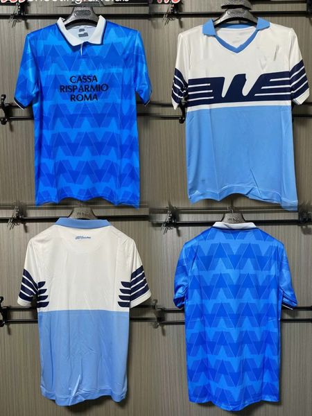 5A+высочайшее качество 14/15 1989 Retro Lazios Home Classic Vintage Memoryberative Football Jersey футбольные майки футбольная футбольная футбольная футбольная футбольная футбольная футбольная футболка синяя униформа фан -клуб Dhgate Dhgate