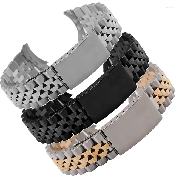 Cinturini per orologi 18 19 20 21 22mm Estremità curva cava Solidi collegamenti a vite Fascia di ricambio Vecchio stile VINTAGE Giubileo Bracciale per Datejust