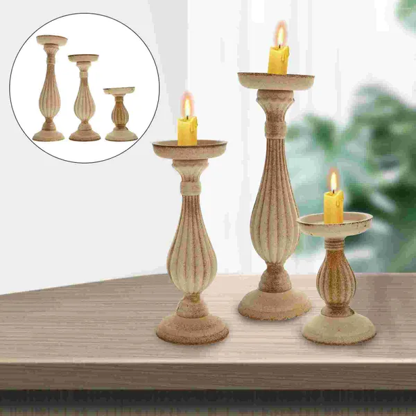 Kerzenhalter, handgefertigt, Holz, weißes Licht, Hausdekoration, Zuhause, stehender Kerzenständer