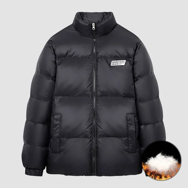 Coletes femininos tamanho grande homens para baixo casaco foux preto quente casacos de inverno curto gola branco pato puffer jaquetas jaqueta de pousio reino unido 231207