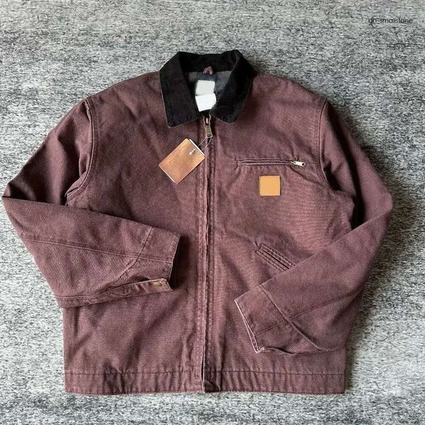 Carhart Jacket Дизайнерские мужские куртки Vintage Canvas Carhart Lapel Neck Шерстяная одежда Carharttlys Верхняя одежда Стеганые пальто Хип-хоп Пуловер Пальто 280