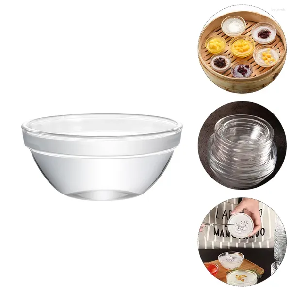 Set di stoviglie 6 pezzi Bozai Cake Bowl Ciotole di vetro Contenitori contenitori impilati Budino di panna acida