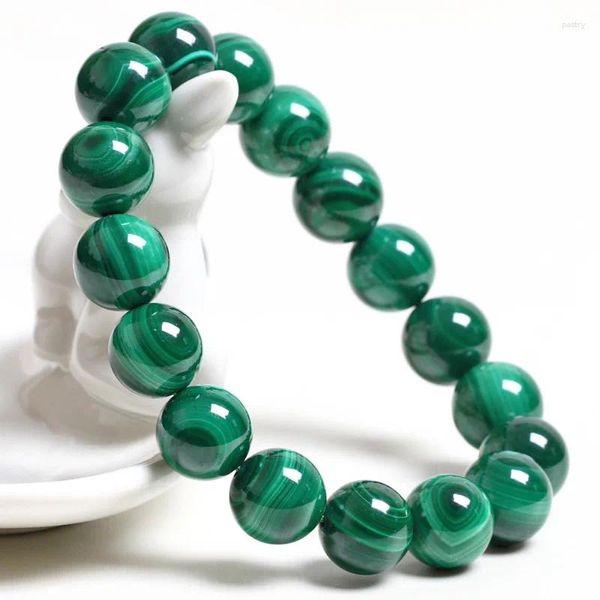 Braccialetti con ciondoli Bracciale in malachite Donna Pietra verde Moda Semplice Cerchio singolo Gioielli Regali per mamma Nonna