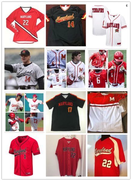 2022 NCAA Custom Maryland cucita College Baseball Jersey 41 Bobby Zmarzlak Benjamin Cowles maglie 42 Nick Dean 32 Ryan Ramsey 6 Matthew S