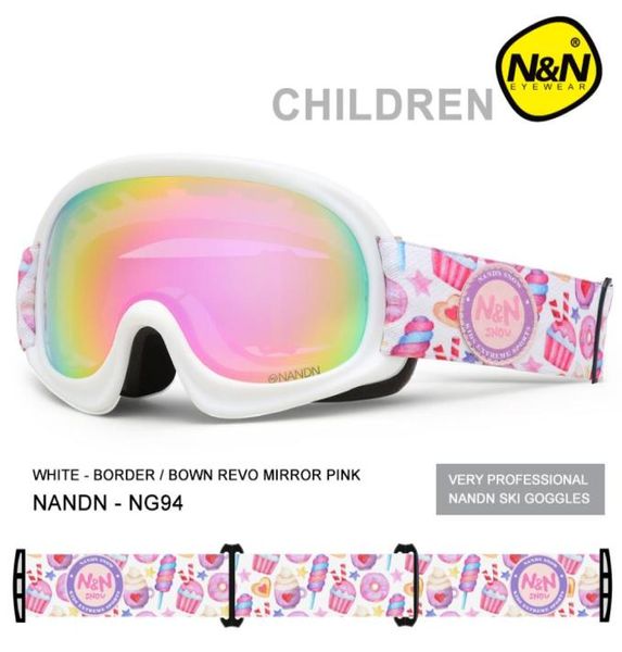 Kinder-Skibrille, doppelschichtige Linse, Antibeschlag, UV-beständig, Jungen- und Mädchen-Skibrille 2202143816737