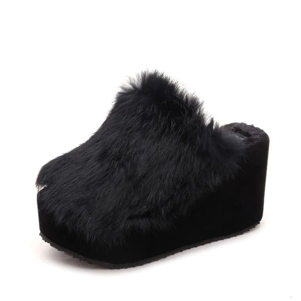 Sandali Autunno Inverno Pantofole con suola spessa da donna Zeppa femminile 9 cm Scarpe con tacco alto Abbigliamento esterno Pan di Spagna Infradito 231206