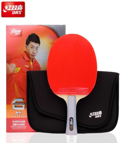 DHS 6002 ITTP ile Masa Tenis Raket Masa Tenis Kauçuk FL Sap DHS PING PONG PADLLE 2012091592329