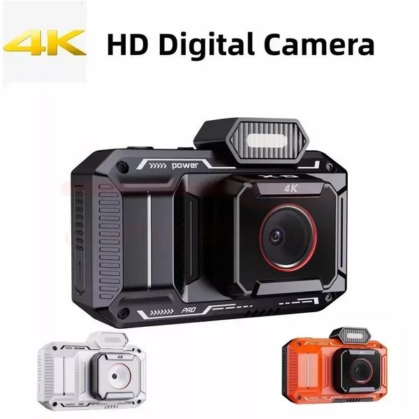 Câmeras Digitais 4K HD 18x Zoom Eletrônico Lente Dupla Selfie Po Câmera Portátil Gravador de Vídeo 2/8 polegadas LCD Screen Camcorder 231206