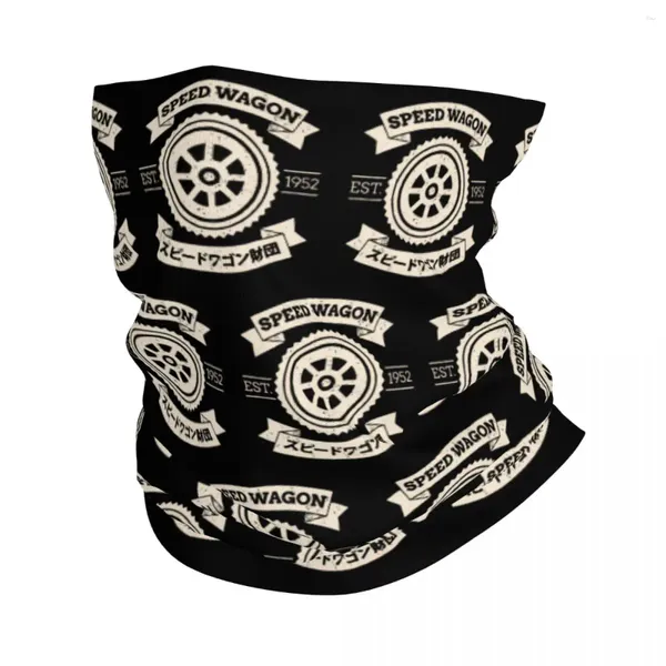 Lenços SPW Speed Wagon Foundation Bandana Capa de Pescoço Jojos Bizarre Adventure Máscara Cachecol Ciclismo Unisex Adulto Toda a Temporada