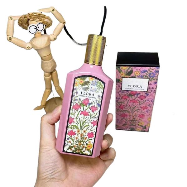 Perfumes Fragancias para mujeres Marca de diseñador Flora Perfumes para mujeres Gardenia Colonia 100 ml Mujer Sexy Jasmine Perfumes Spray EDP Parfums Royal Essence Perfume