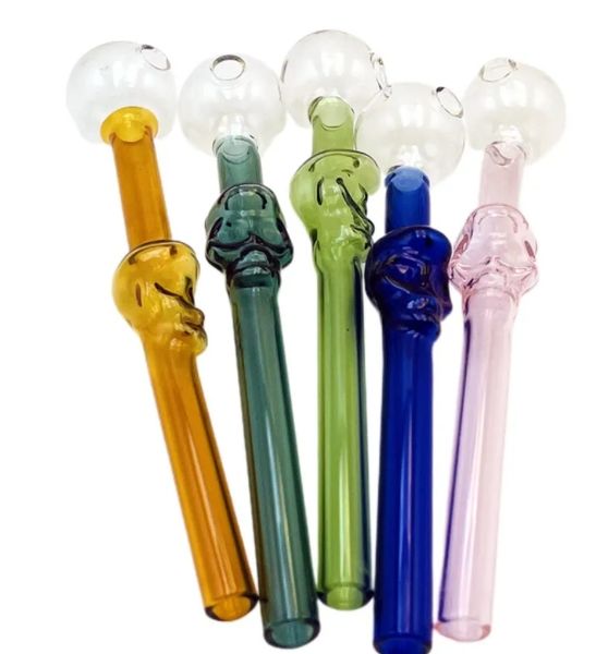 15 cm lange Glas-Shisha-Ölbrennerpfeife, 5,9 Zoll Länge, 2 mm Dicke, Rauchpfeife, Glasölbrenner, Glasrohr, dickes, klares Ölbrennerrohr