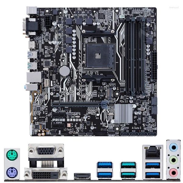 Motherboards AMD B350 PRIME B350M-A Motherboard Verwendet Original Sockel AM4 DDR4 64GB USB2.0 USB3.0 M.2 NVME SATA3 Desktop Mainboard