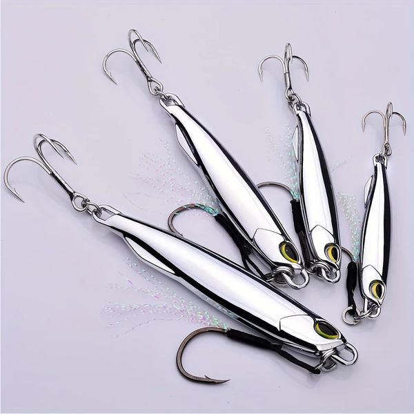 Iscas de iscas 1pcs 15203040g Metal Jig Fishing Lure Catch mais trutas de baixo e peixe de água salgada com isca dura 231206