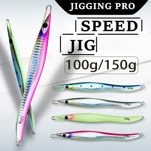 Yemler Jigging Pro G2 Derin Deniz Balık Hız Jig Metal Jigs Yapay Jigging Lure 80g 100g 150g Yavaş Balıkçılık 231206